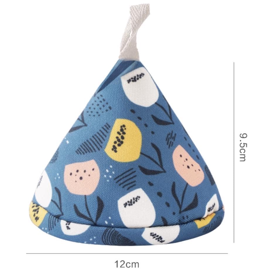 Japanese-Style Quilted Pot Lid Holder | Handmade Heat Proof Pot Cap | Heat-Resistant Cloth Handle Cover | Kitchen Gift