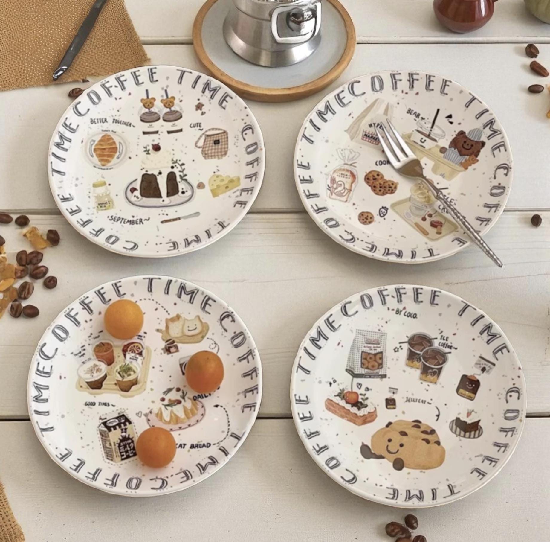 Ceramic Dessert Plate | Aesthetic Tableware for Home & Café