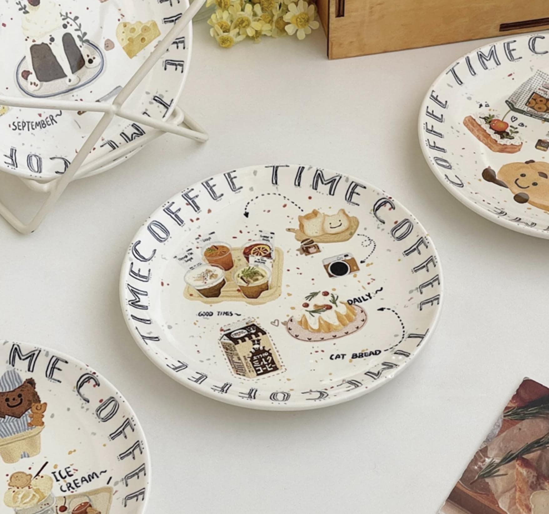 Ceramic Dessert Plate | Aesthetic Tableware for Home & Café