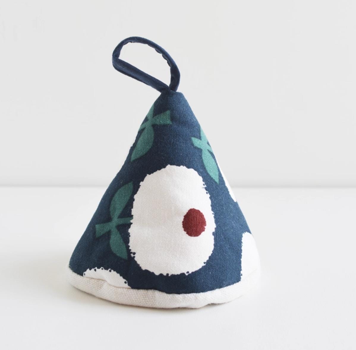 Japanese-Style Quilted Pot Lid Holder | Handmade Heat Proof Pot Cap | Heat-Resistant Cloth Handle Cover | Kitchen Gift