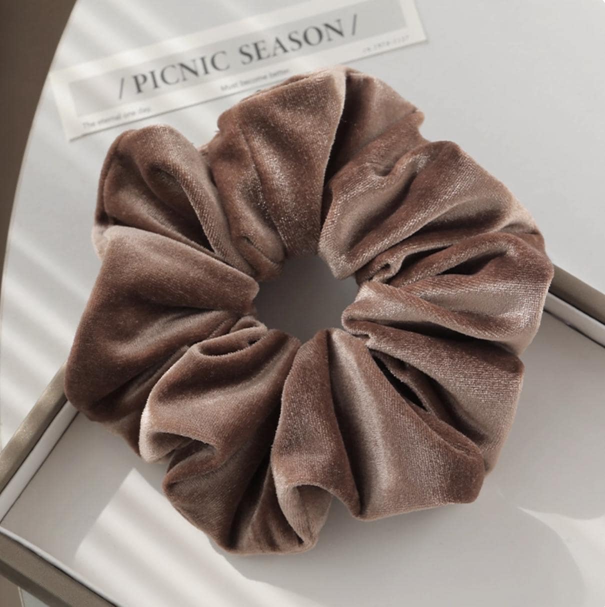 Handmade Velvet Scrunchie | Soft Gentle Elastic Hair Tie for Women and girls
