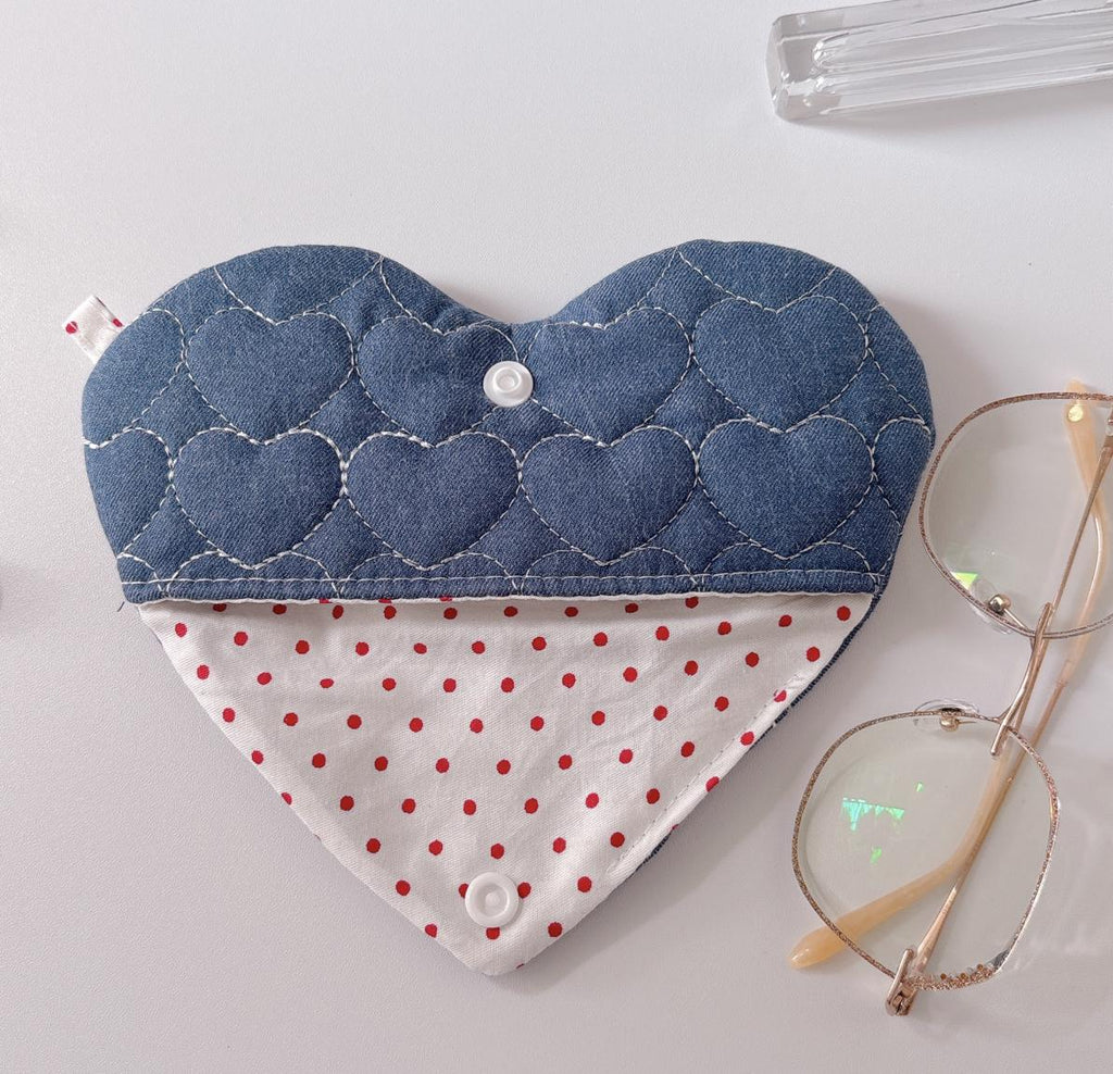 Handmade Fabric Glasses Case | Korean Style Soft Padded Eyeglass Pouch | Cute NS Aesthetic Storage Bag | Cozy Gift Idea for her