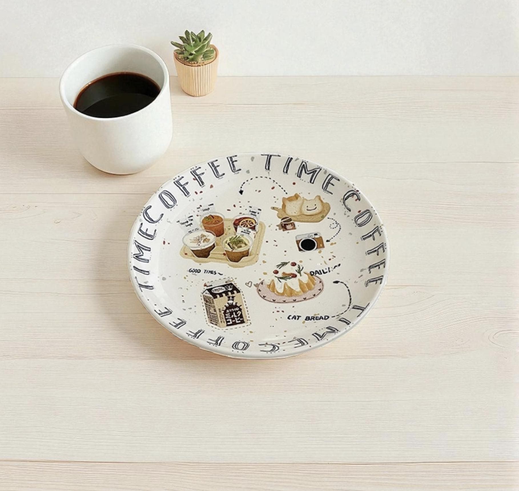 Ceramic Dessert Plate | Aesthetic Tableware for Home & Café