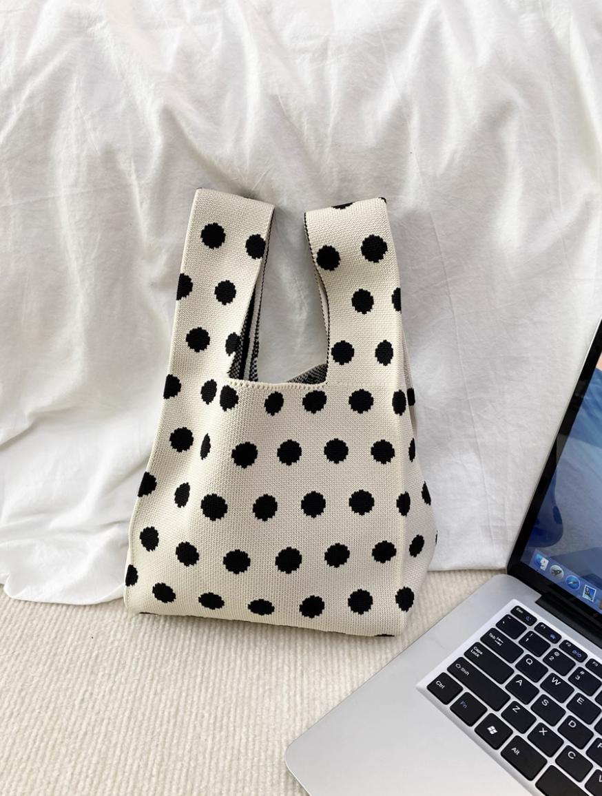 Soft Thick Knit Reusable ShoppingBag | Casual Washable Fabric Bag | Gift for Her