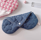 Handmade Fabric Glasses Case | Korean Style Soft Padded Eyeglass Pouch | Cute NS Aesthetic Storage Bag | Cozy Gift Idea for her