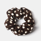 Leopard Print Scrunchie | Vintage Chic Hair Tie | Ponytail Holder for Women