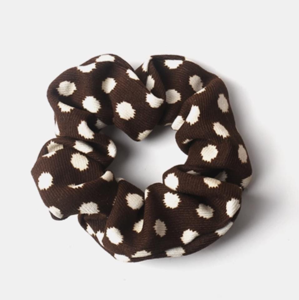 Leopard Print Scrunchie | Vintage Chic Hair Tie | Ponytail Holder for Women