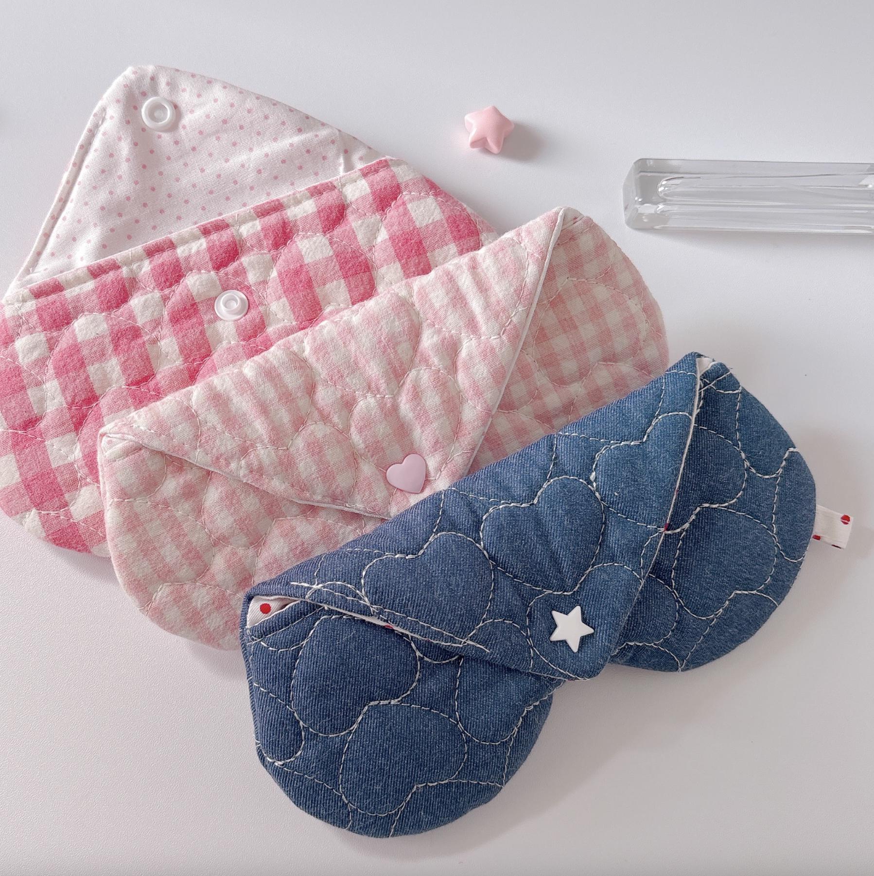 Handmade Fabric Glasses Case | Korean Style Soft Padded Eyeglass Pouch | Cute NS Aesthetic Storage Bag | Cozy Gift Idea for her