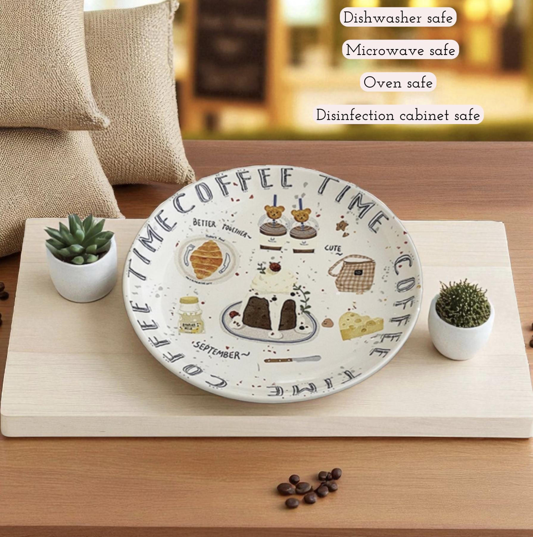 Ceramic Dessert Plate | Aesthetic Tableware for Home & Café