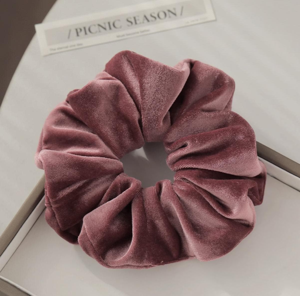Handmade Velvet Scrunchie | Soft Gentle Elastic Hair Tie for Women and girls