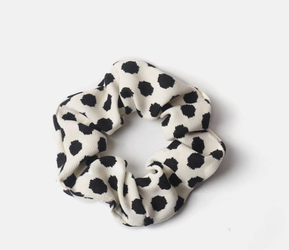 Leopard Print Scrunchie | Vintage Chic Hair Tie | Ponytail Holder for Women
