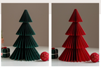 Paper Christmas Table Decoration 2025 | Foldable Paper Honeycomb Ornament | Reusable Eco-Friendly Christmas Tree Decor |Holiday Home Display