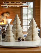 Paper Christmas Table Decoration 2025 | Foldable Paper Honeycomb Ornament | Reusable Eco-Friendly Christmas Tree Decor |Holiday Home Display