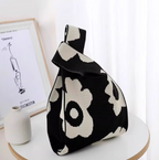 Soft Thick Knit Reusable ShoppingBag | Casual Washable Fabric Bag | Gift for Her