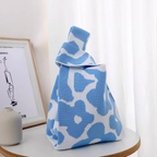 Soft Thick Knit Reusable ShoppingBag | Casual Washable Fabric Bag | Gift for Her