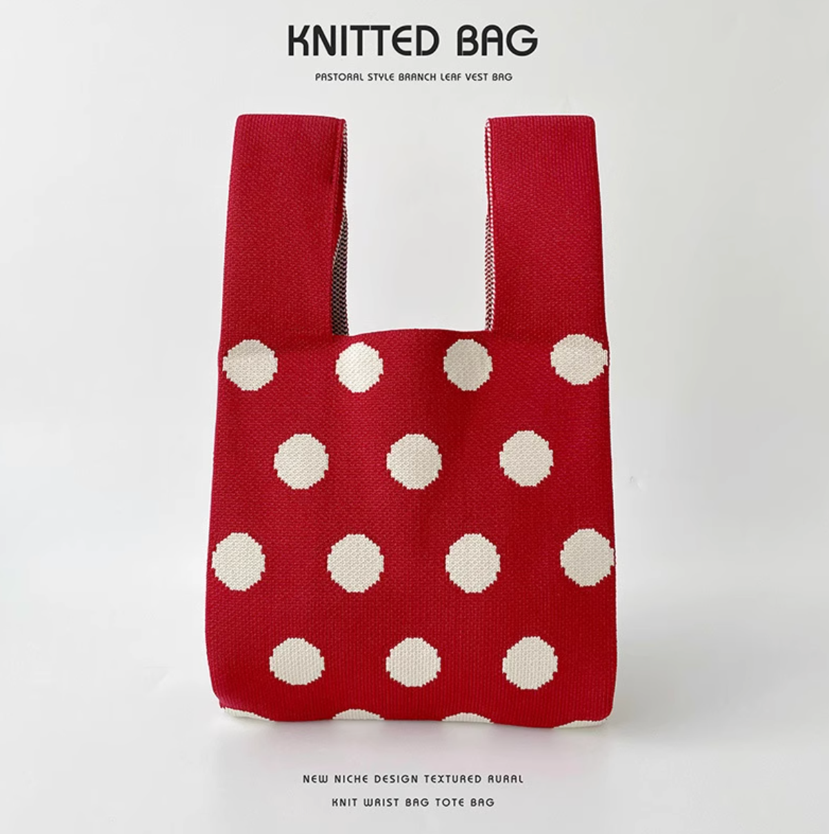 Soft Thick Knit Reusable ShoppingBag | Casual Washable Fabric Bag | Gift for Her
