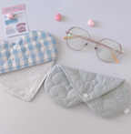 Handmade Fabric Glasses Case | Korean Style Soft Padded Eyeglass Pouch | Cute NS Aesthetic Storage Bag | Cozy Gift Idea for her