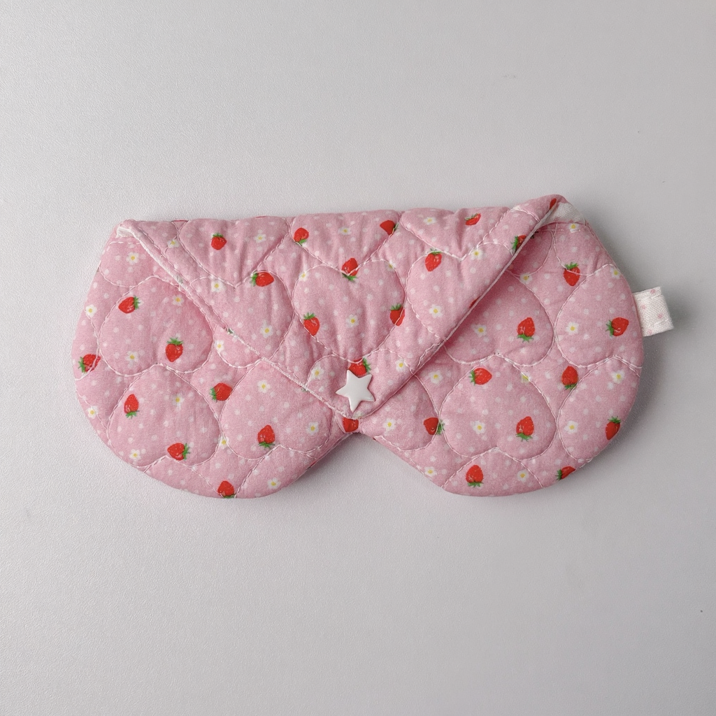 Handmade Fabric Glasses Case | Korean Style Soft Padded Eyeglass Pouch | Cute NS Aesthetic Storage Bag | Cozy Gift Idea for her