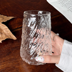 Glass Coffee Cup | Clear Iced Latte Cup for Cold Drinks - 420ml