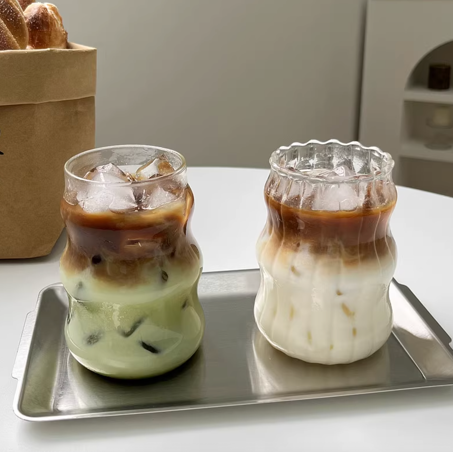 Cloud-Shaped Glass Cup | Aesthetic Iced Coffee Glass Cup - 530ml