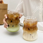 Cloud-Shaped Glass Cup | Aesthetic Iced Coffee Glass Cup - 530ml