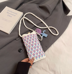 Crocheted Cell Phone Crossbody Bag