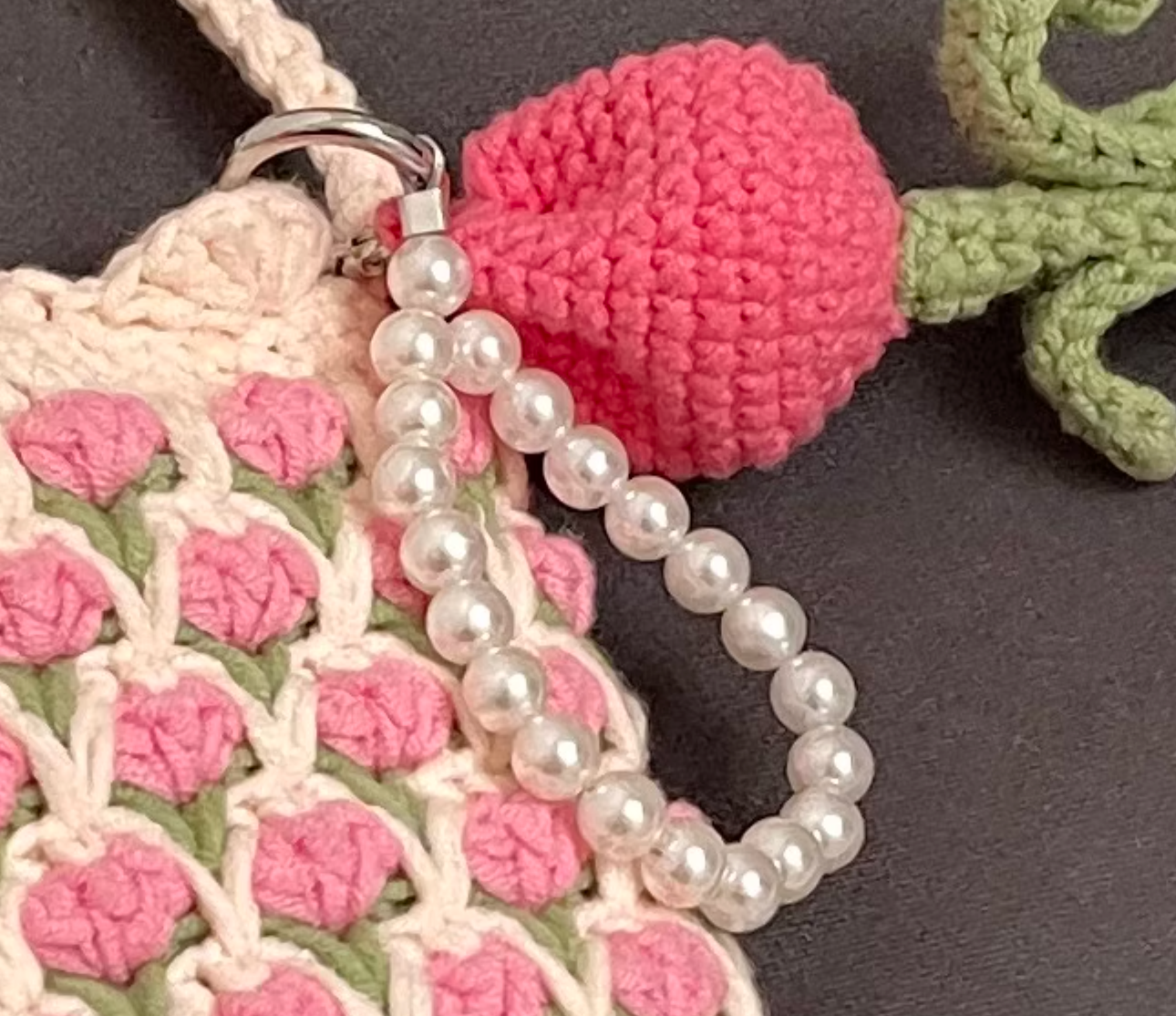 Crocheted Cell Phone Crossbody Bag