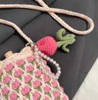 Crocheted Cell Phone Crossbody Bag