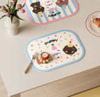 Cream Aesthetic Leather Waterproof Table Mat  | Modern Dining Mat |