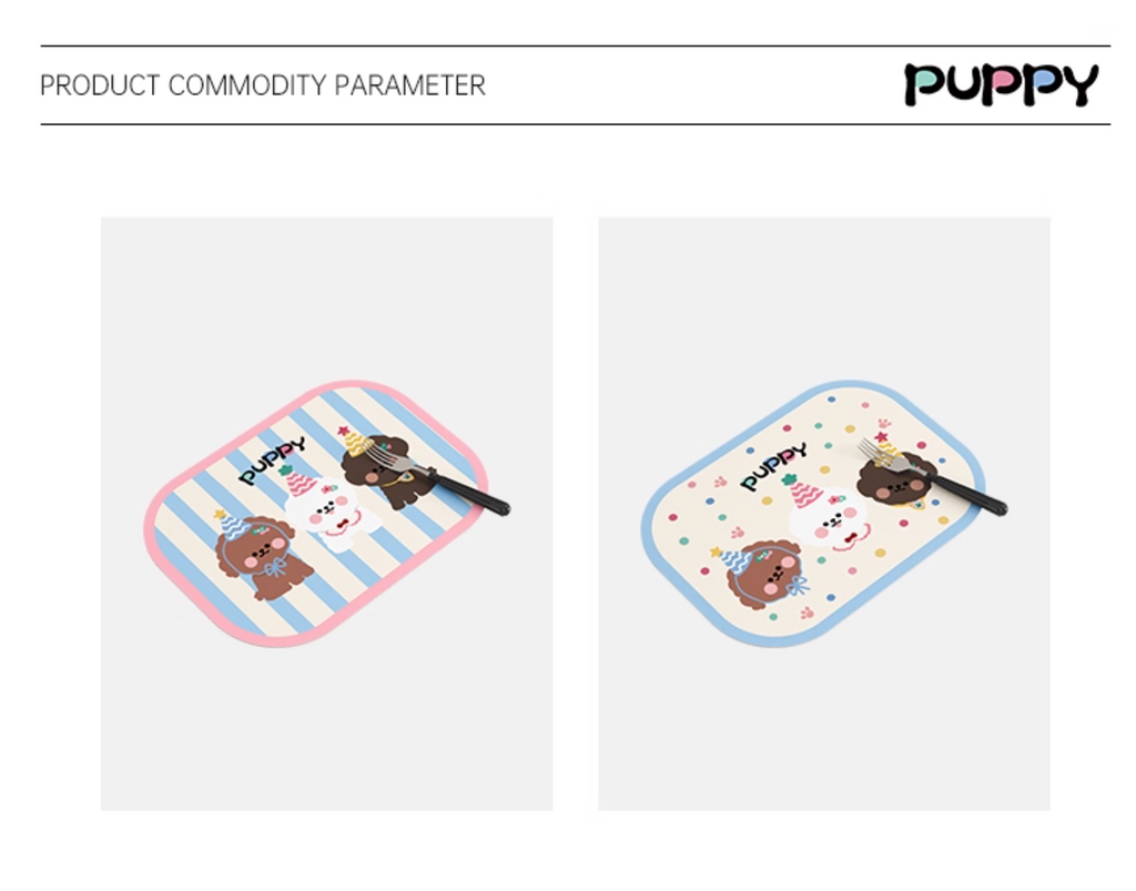 Cream Aesthetic Leather Waterproof Table Mat  | Modern Dining Mat |