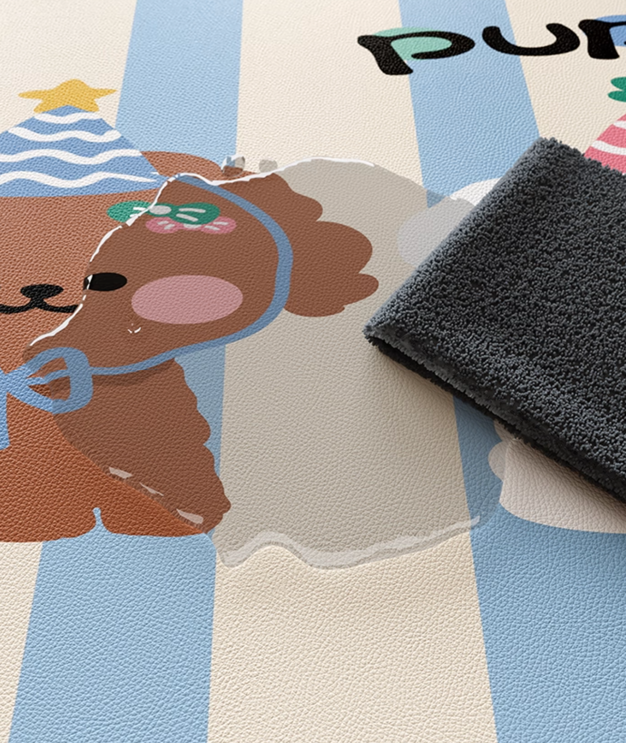 Cream Aesthetic Leather Waterproof Table Mat  | Modern Dining Mat |