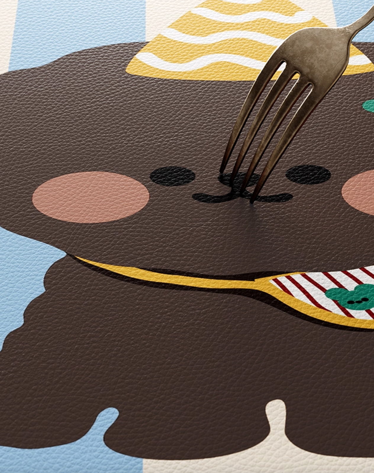 Cream Aesthetic Leather Waterproof Table Mat  | Modern Dining Mat |