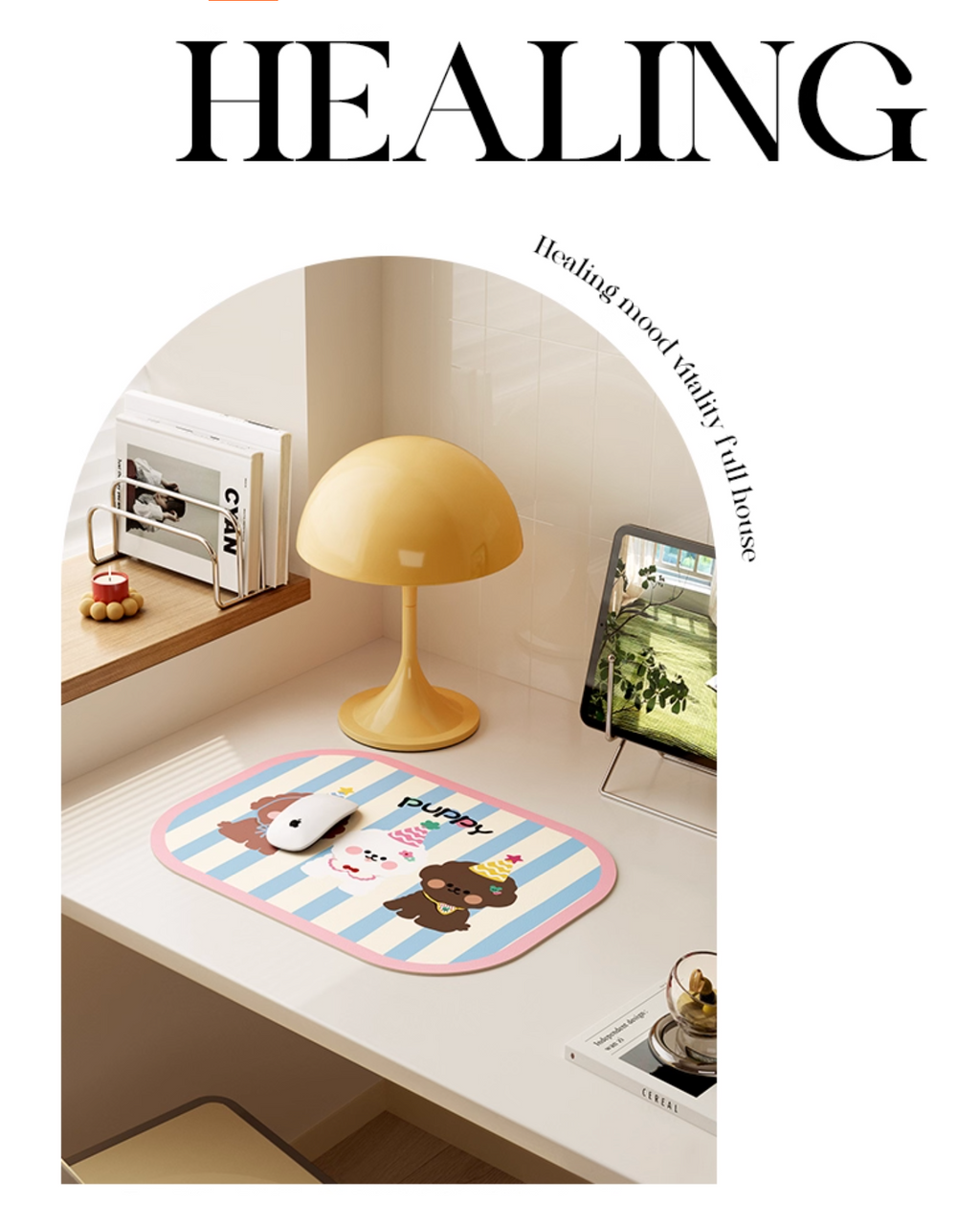 Cream Aesthetic Leather Waterproof Table Mat  | Modern Dining Mat |