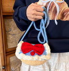 Donald Duck Crochet Crossbody Bag | Handmade Knitted Cotton Yarn Shoulder Bag | Purse for Women & Kids