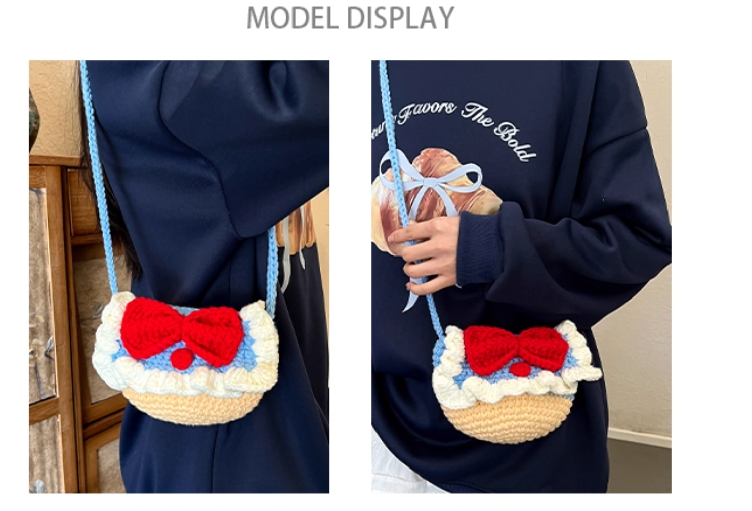 Donald Duck Crochet Crossbody Bag | Handmade Knitted Cotton Yarn Shoulder Bag | Purse for Women & Kids