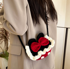 Donald Duck Crochet Crossbody Bag | Handmade Knitted Cotton Yarn Shoulder Bag | Purse for Women & Kids