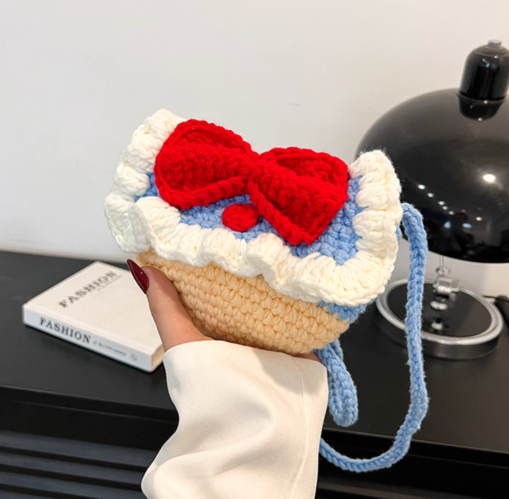 Donald Duck Crochet Crossbody Bag | Handmade Knitted Cotton Yarn Shoulder Bag | Purse for Women & Kids