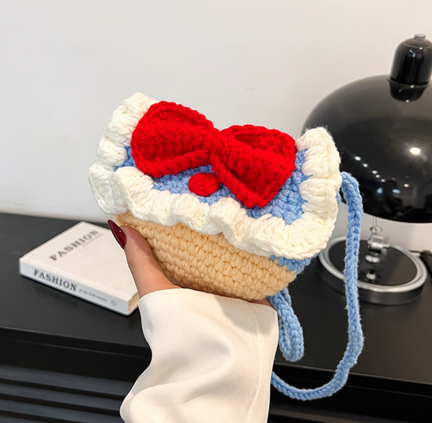 Donald Duck Crochet Crossbody Bag | Handmade Knitted Cotton Yarn Shoulder Bag | Purse for Women & Kids