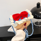 Donald Duck Crochet Crossbody Bag | Handmade Knitted Cotton Yarn Shoulder Bag | Purse for Women & Kids