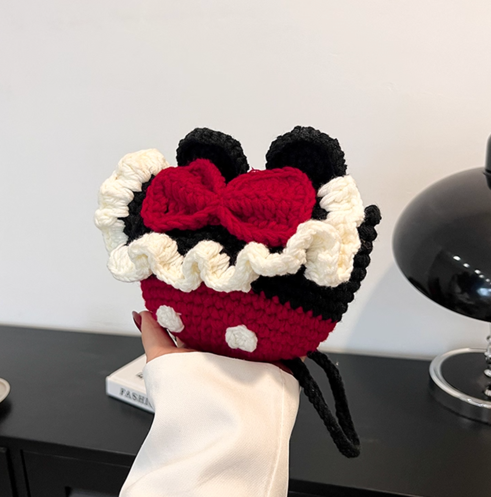 Donald Duck Crochet Crossbody Bag | Handmade Knitted Cotton Yarn Shoulder Bag | Purse for Women & Kids