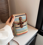 Crocheted Cell Phone Crossbody Bag | Boho Chic Small Phone Bag | Handmade Fall & Winter Purse