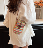 Crocheted Cell Phone Crossbody Bag | Boho Chic Small Phone Bag | Handmade Fall & Winter Purse