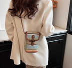 Crocheted Cell Phone Crossbody Bag | Boho Chic Small Phone Bag | Handmade Fall & Winter Purse