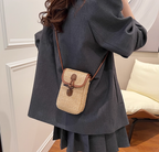 Crocheted Cell Phone Crossbody Bag | Boho Chic Small Phone Bag | Handmade Fall & Winter Purse