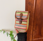 Crocheted Cell Phone Crossbody Bag | Boho Chic Small Phone Bag | Handmade Fall & Winter Purse