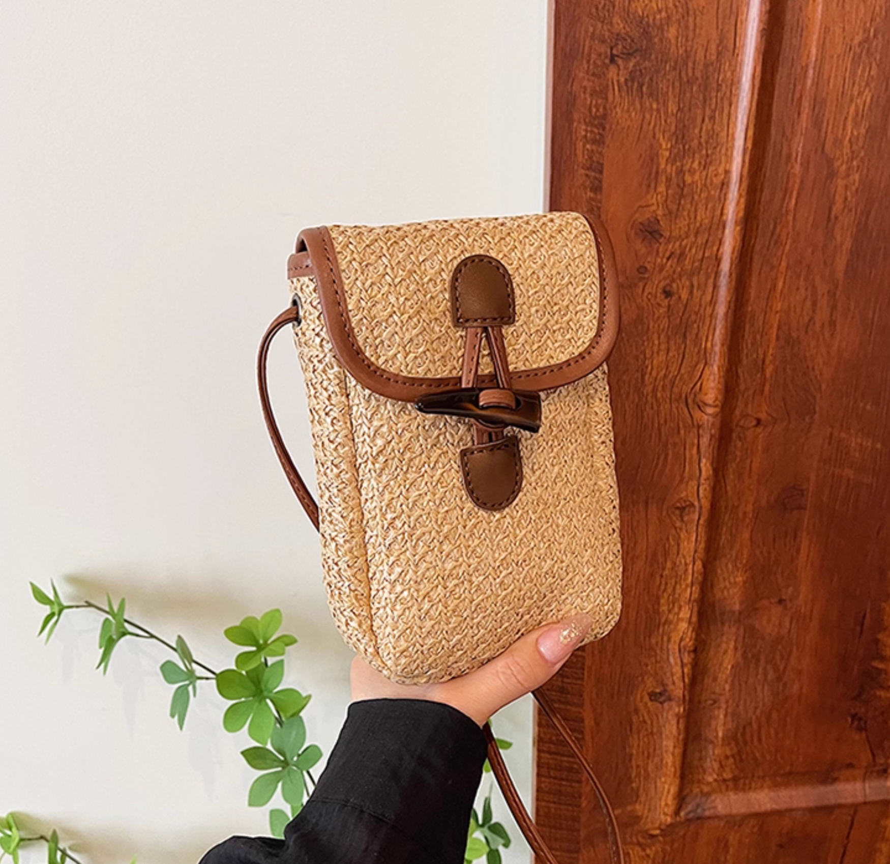 Crocheted Cell Phone Crossbody Bag | Boho Chic Small Phone Bag | Handmade Fall & Winter Purse