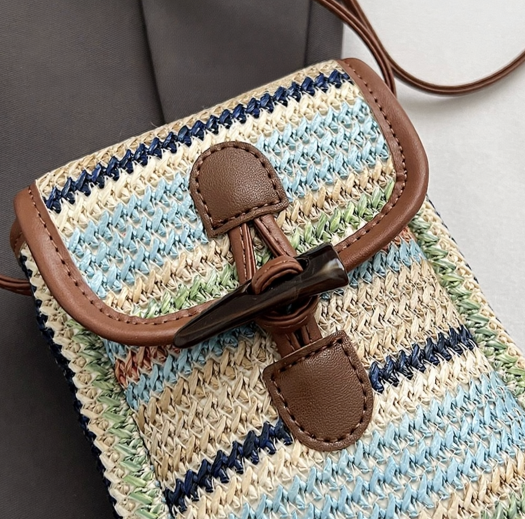 Crocheted Cell Phone Crossbody Bag | Boho Chic Small Phone Bag | Handmade Fall & Winter Purse