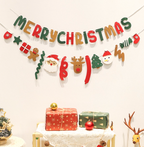 Christmas Felt Garland | Christmas Party Decoration | Holiday Banner |