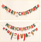 Christmas Felt Garland | Christmas Party Decoration | Holiday Banner |
