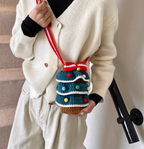 Handmade Crochet Christmas Tree Crossbody Bag | Cute Knitted Winter Purse for Women & Kids